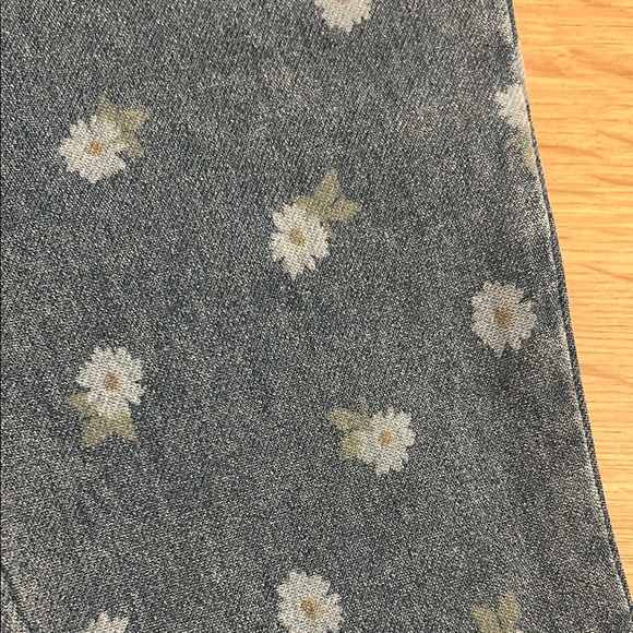 H&M Blue Flared Jeans with Floral Print - Picture 3 of 3